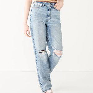 Juniors' SO® Super High-Rise Baggy Dad Jeans